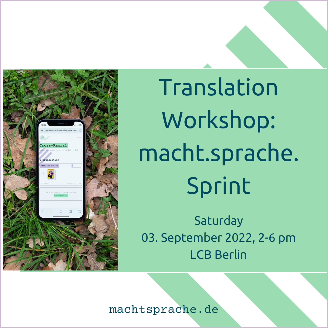 Translation Workshop: macht.sprache. Sprint